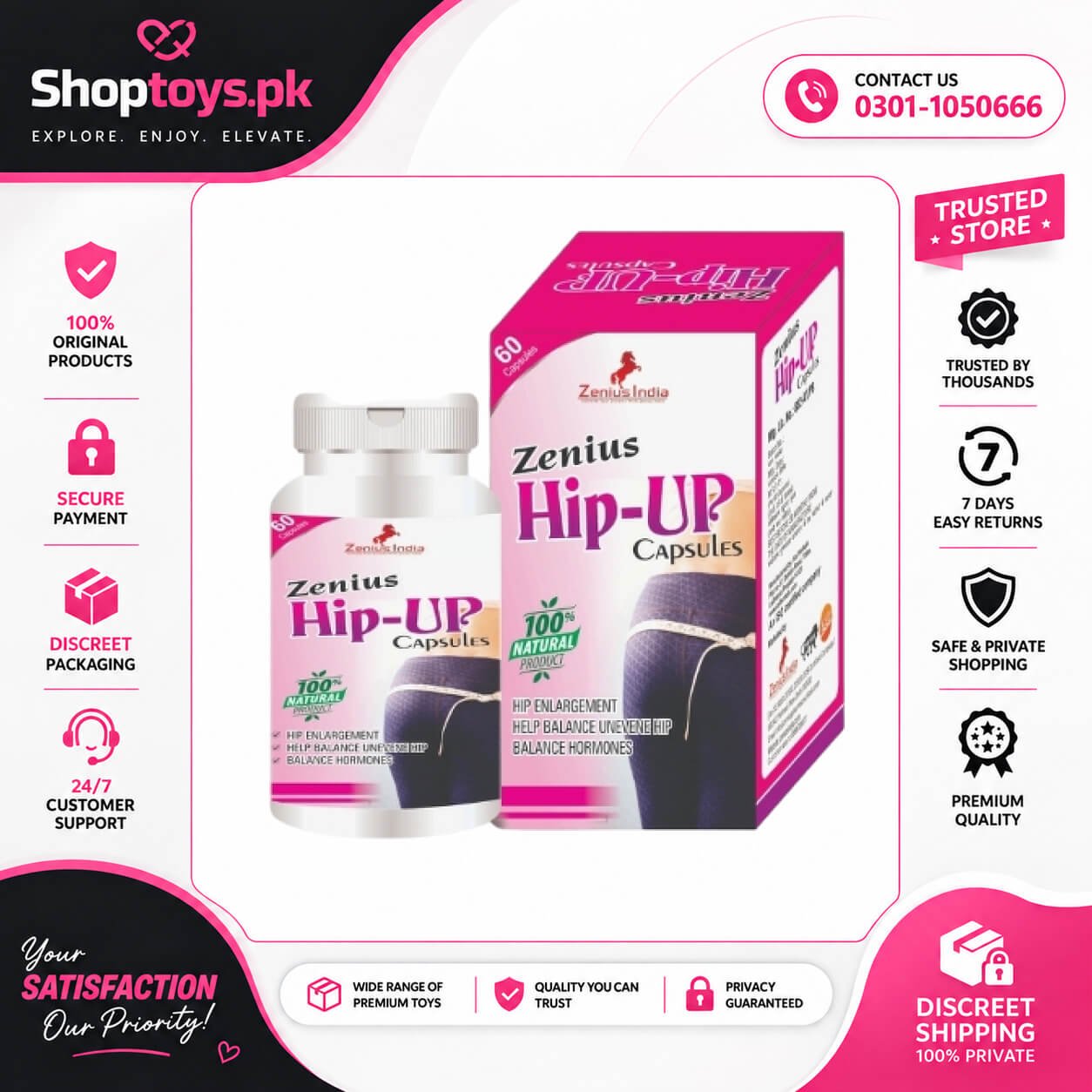 Zenius Hip Up Capsule In Pakistan