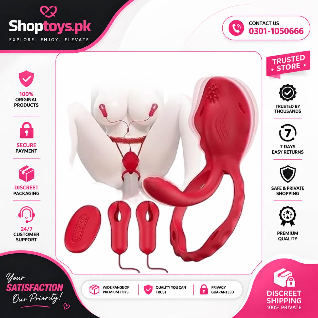 Vibrating Panties Nipple Clamps Vibrator In Pakistan