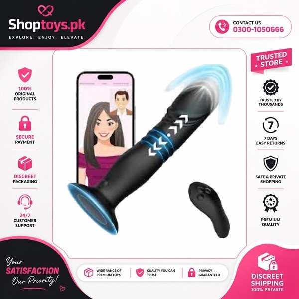 Anal Sex Toys 3 in 1 Bluetooth APP Remote Control Thrusting Vibrating