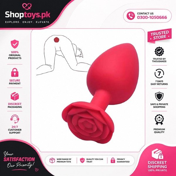 Anal Plug Butt Plug Rose Sex Toy for Adults Women Men