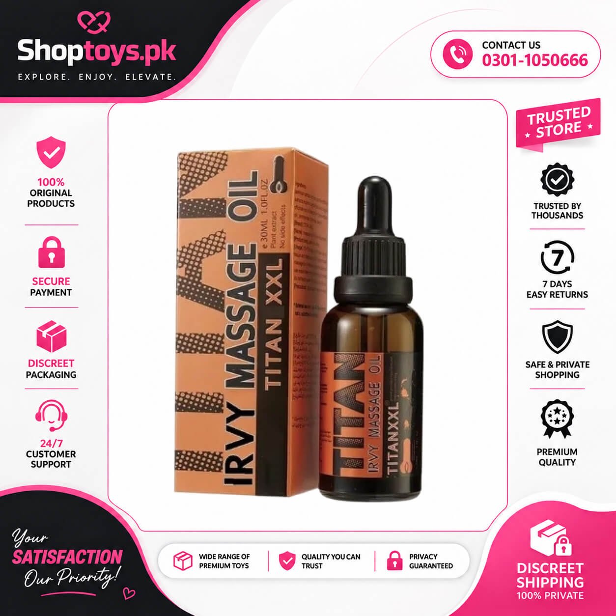 Titan XXL Extra Strength Massage Oil In Pakistan