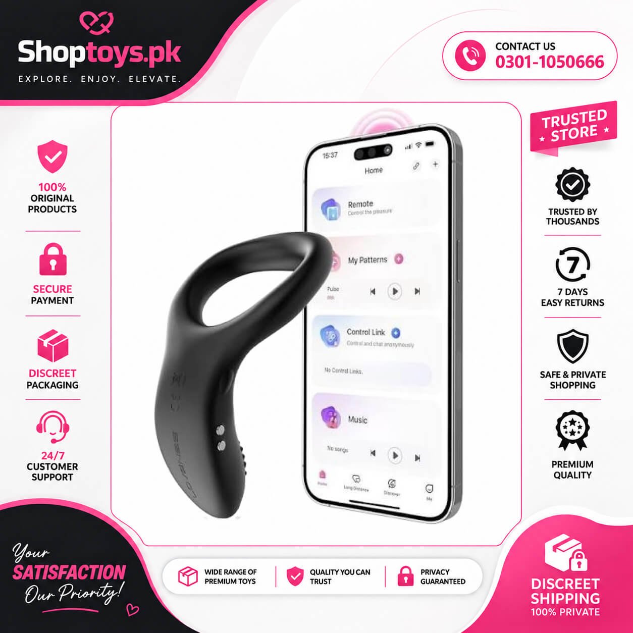 LOVENSE Diamo Vibrating Penis Ring, Cock In Pakistan