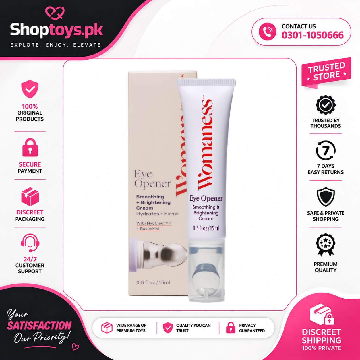 Womaness Eye Opener - Anti Aging Hydrating Price In Pakistan