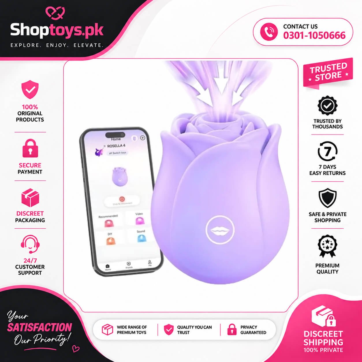 Sucking Vibrator Rose Sex Toy - Big Shocked In Pakistan