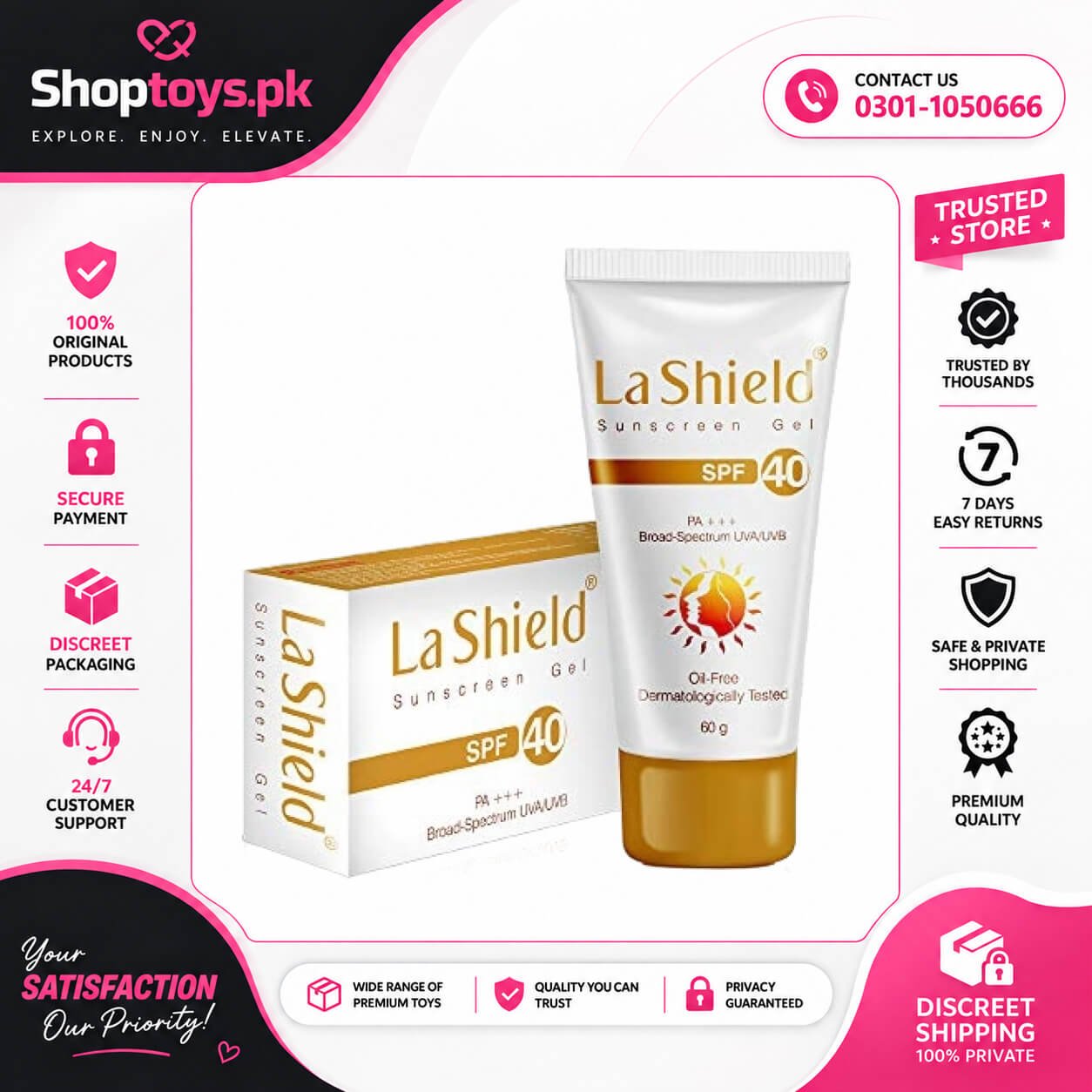 LA Shield SPF 40 Sunscreen In Pakistan
