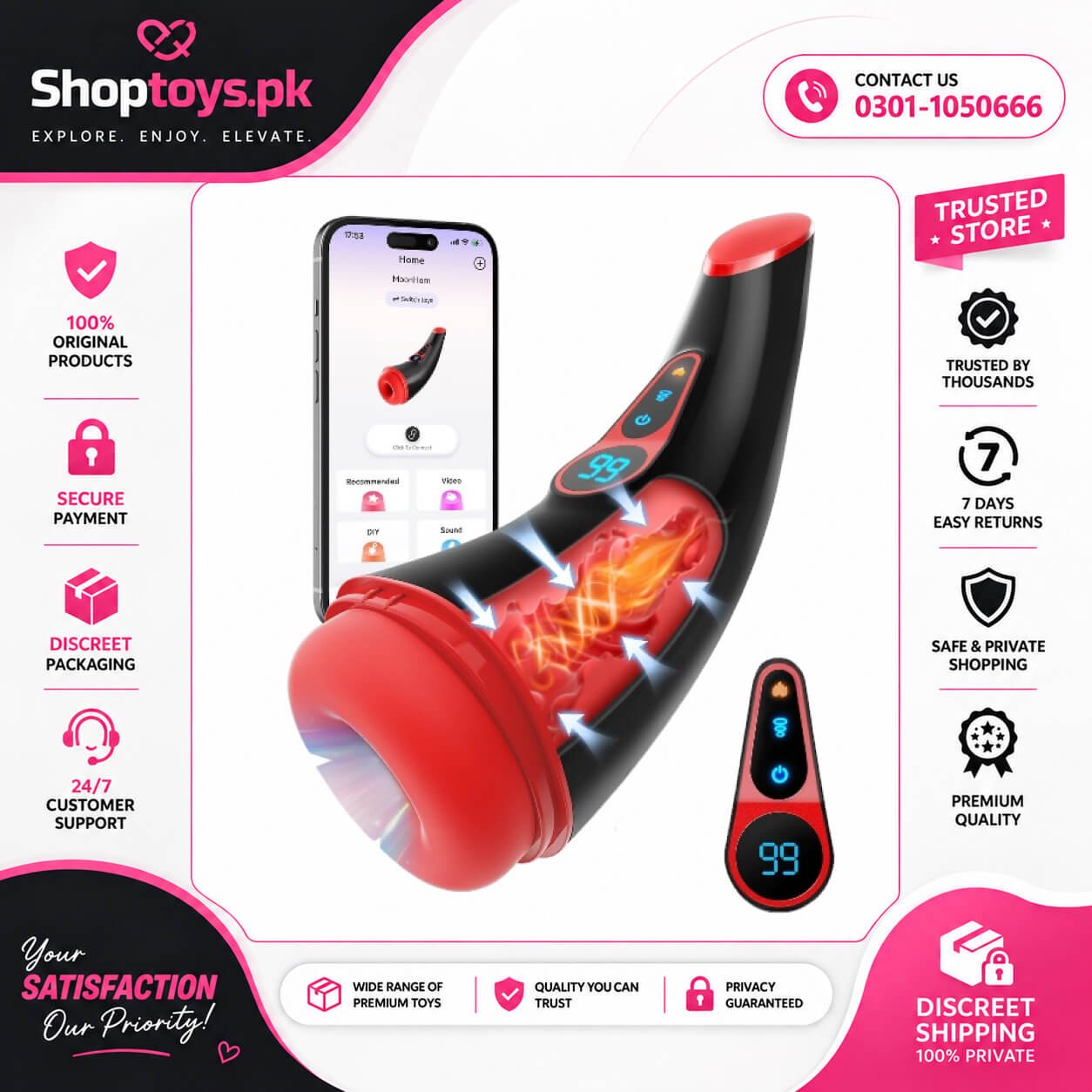 Sex Toys for Men Male Masturbator App In Pakistan