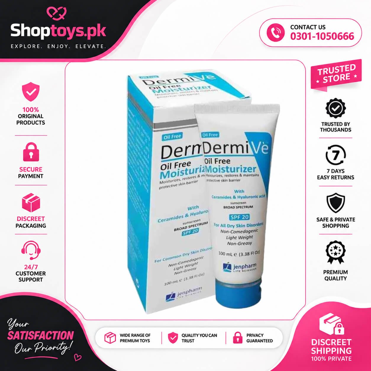 Jenpharm Dermive Oil Free Moisturizer In Pakistan