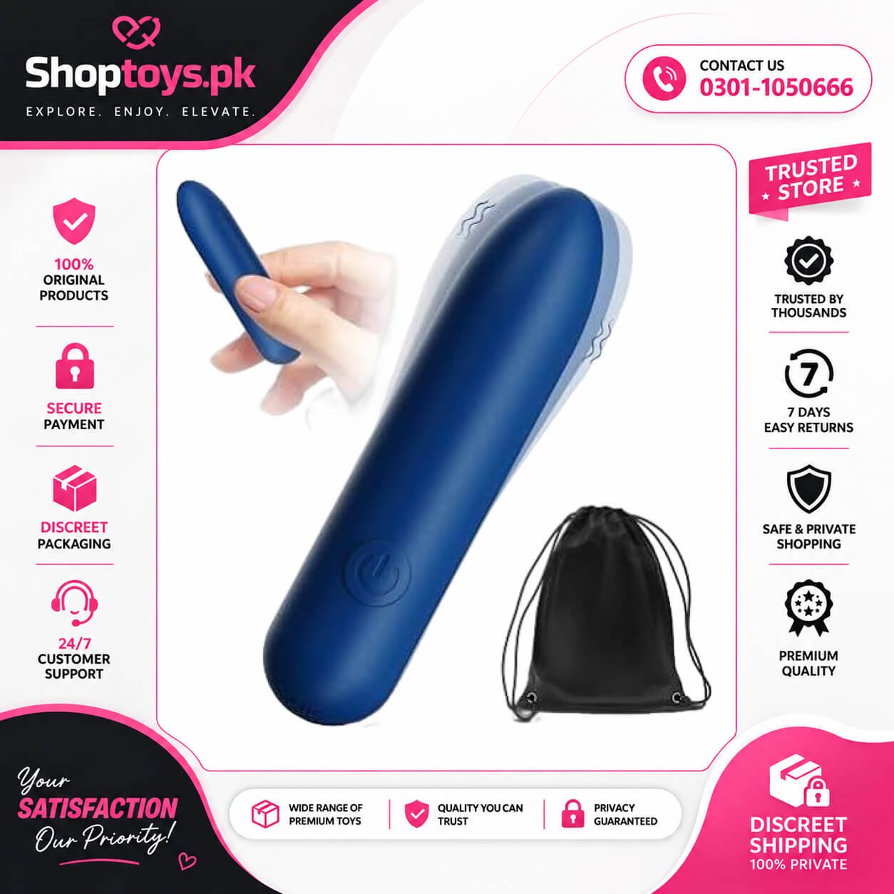 Mini Vibrator, Female Sex Toy Bullet Vibrator In Pakistan