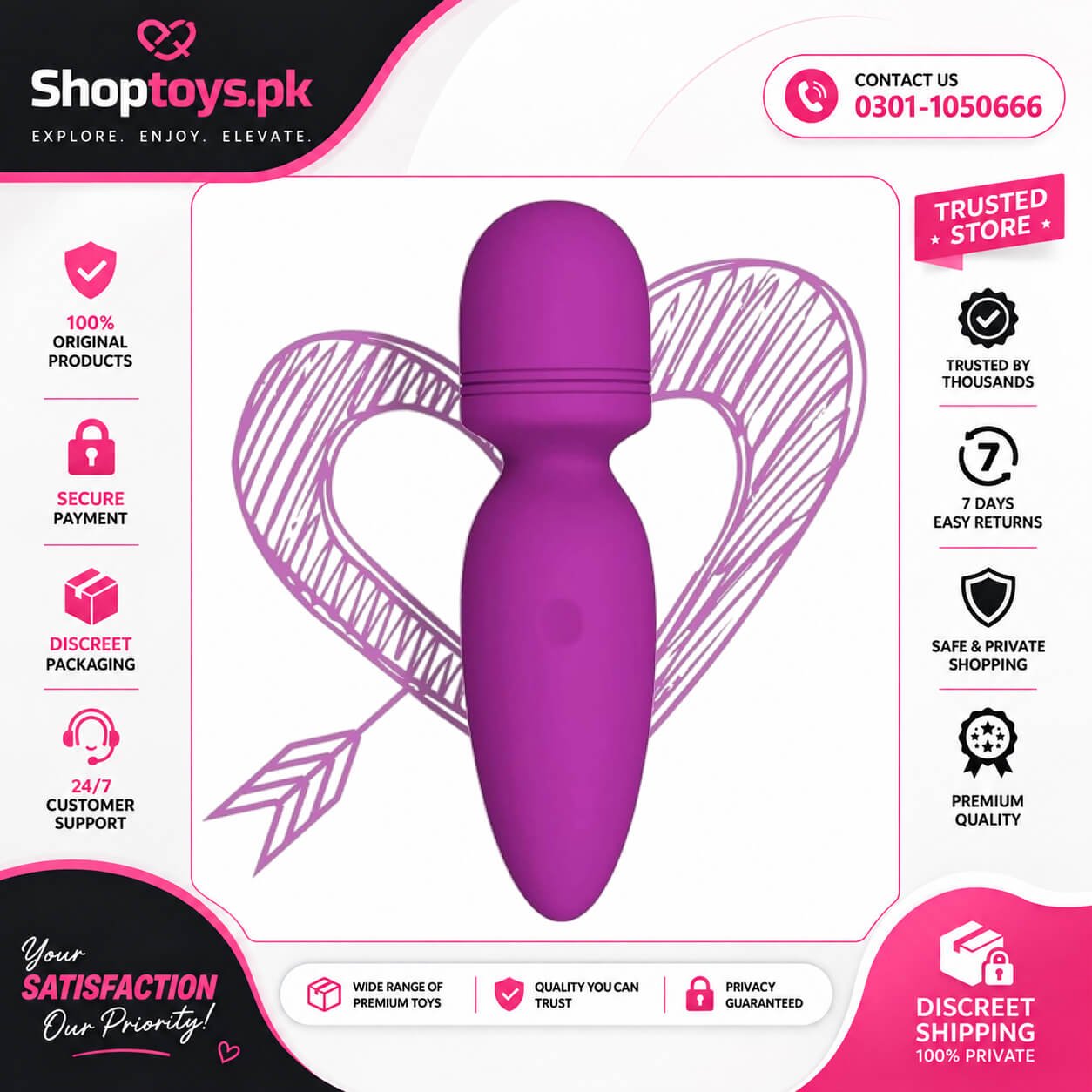 Mini Wand Massager Small Hand-held In Pakistan
