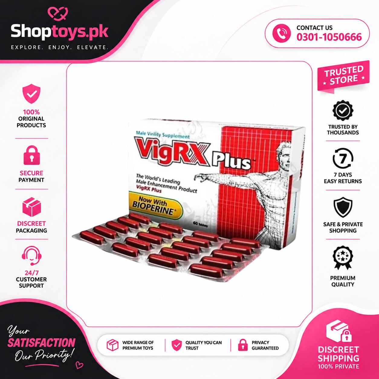 Original VigRX Plus  60 Tablets In Pakistan