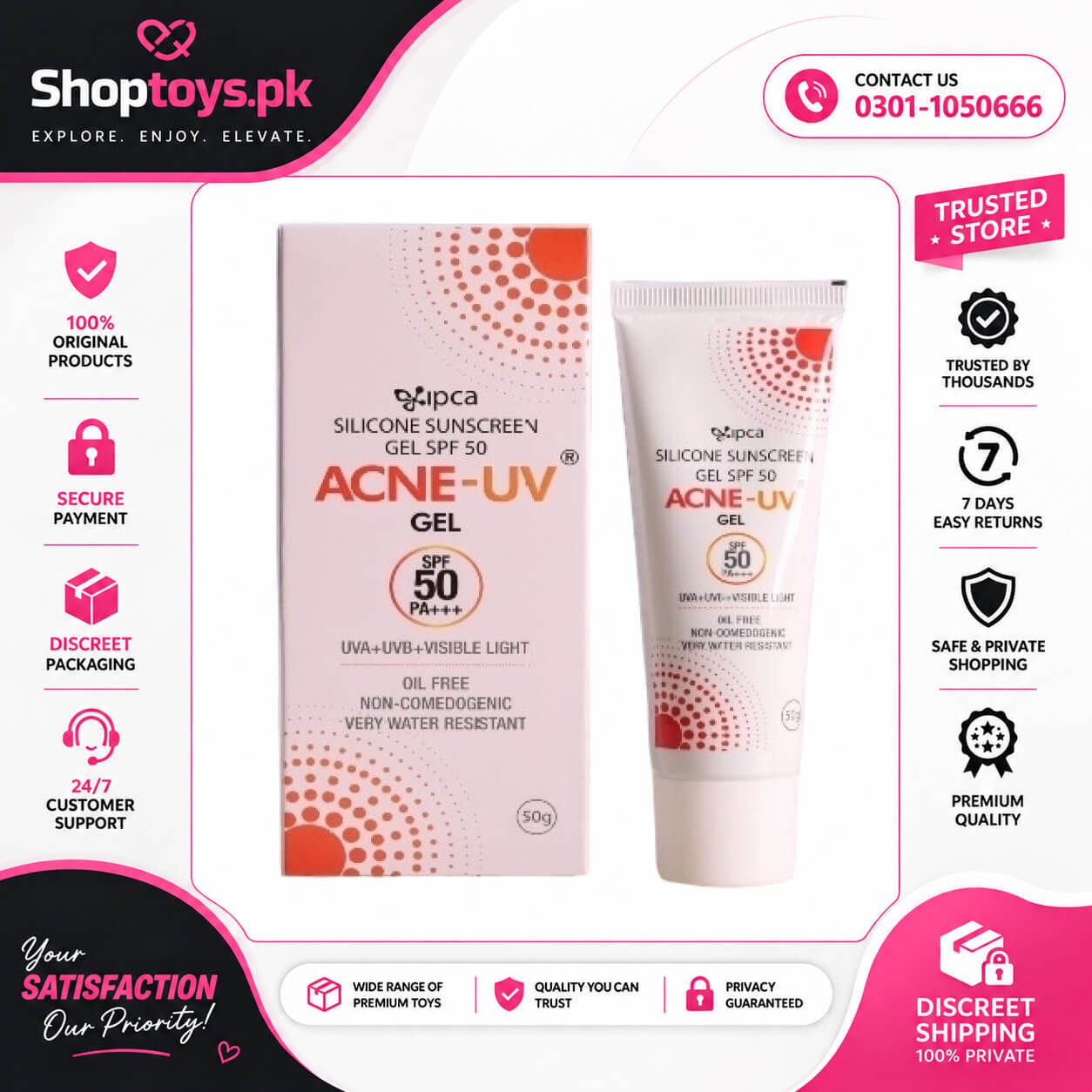 Acne Uv Silicone Sunscreen Gel In Pakistan