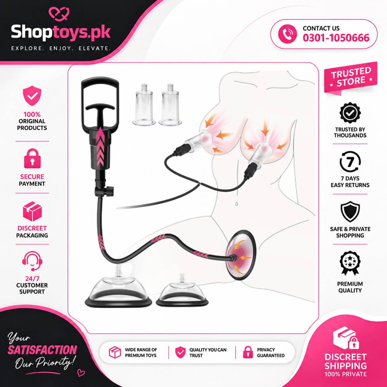 Pussy Pump Women Clit Sucker BDSM Toys In Pakistan