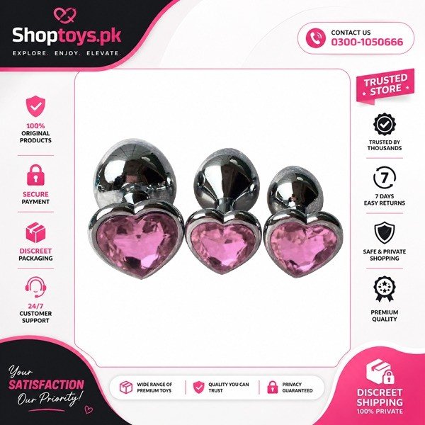 Sexysamba 3Pcs Set Luxury Metal Butt Toys
