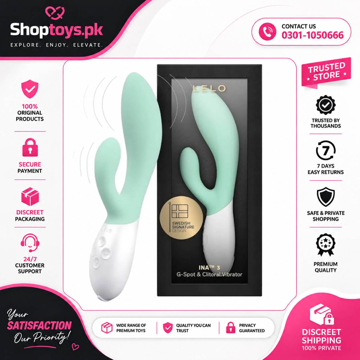 LELO INA 3 G Spot Rabbit Vibrator For Woman In Pakistan