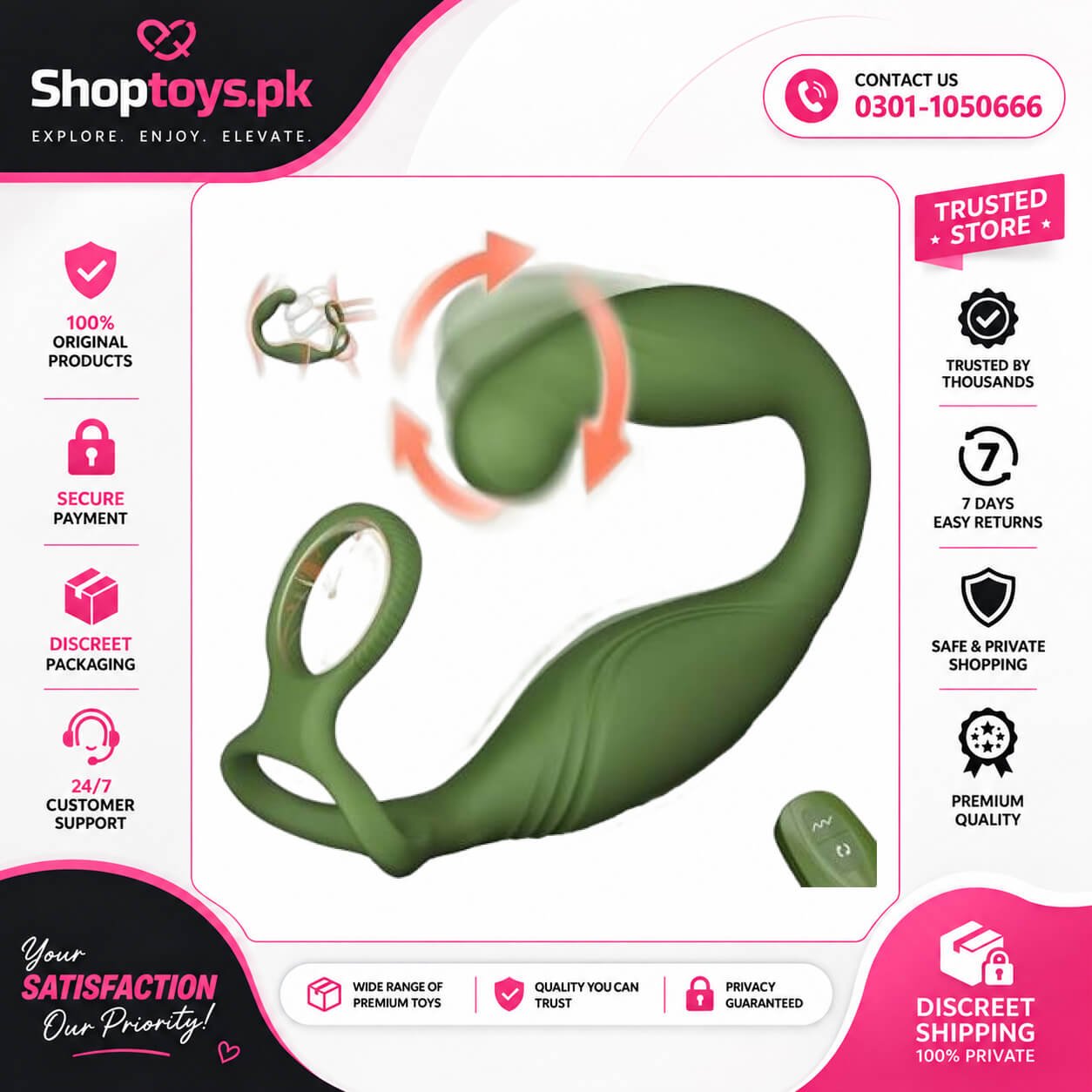 Rotating Anal Vibrator Prostate Massager Sex  In Pakistan