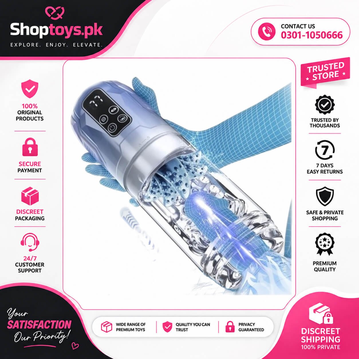 Automatic Male Masturbator Penis Pump with In Pakistan