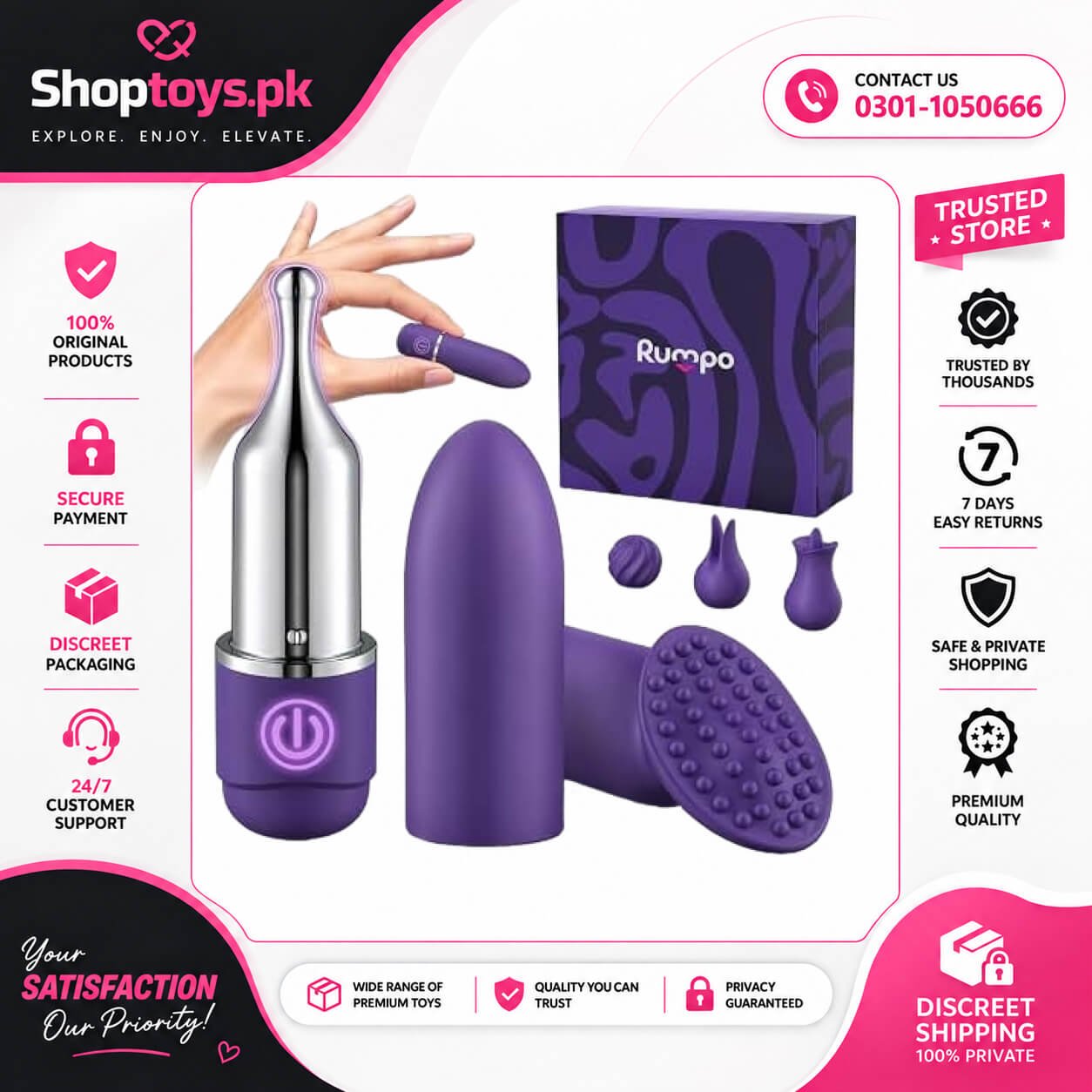 Mini Squirting Vibrator Kits Small Bullet In Pakistan