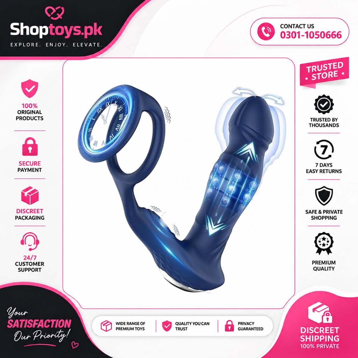 Prostate Massager Anal Vibrator BEISAR Anal In Pakistan