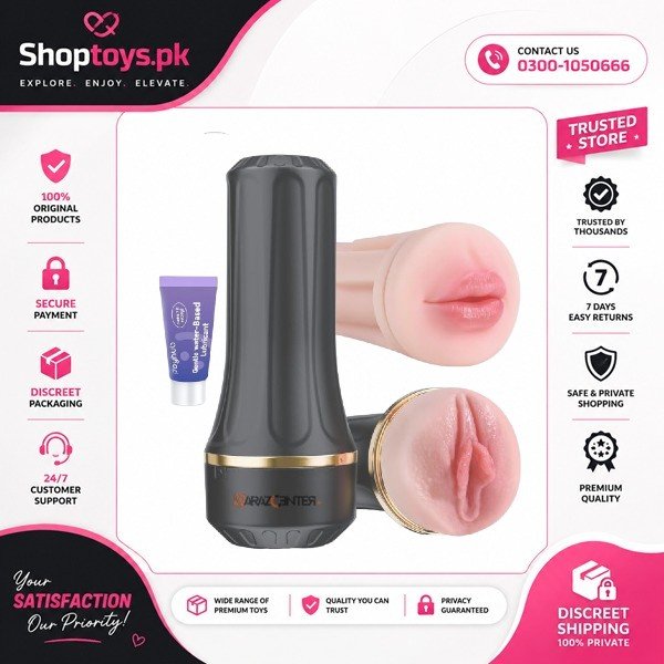 EINSEO Male Masturbator with Dual Sleeves Sex Toys