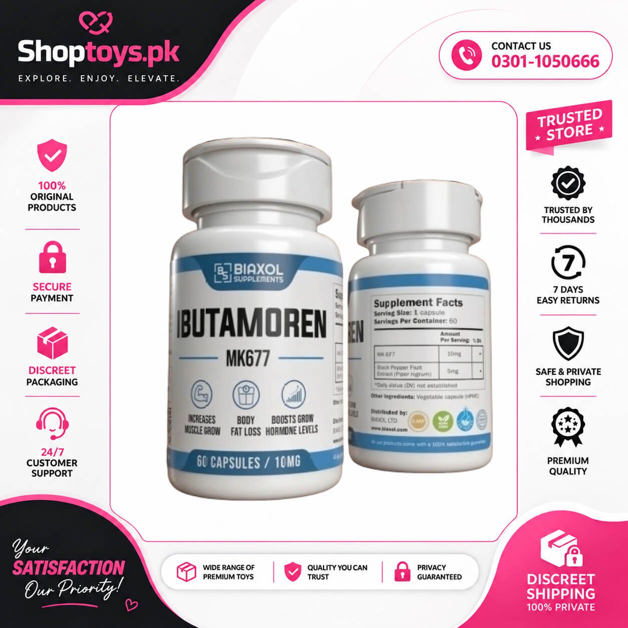 Biaxol Supplements Ibutamoren Mk-677 Capsules In Pakistan