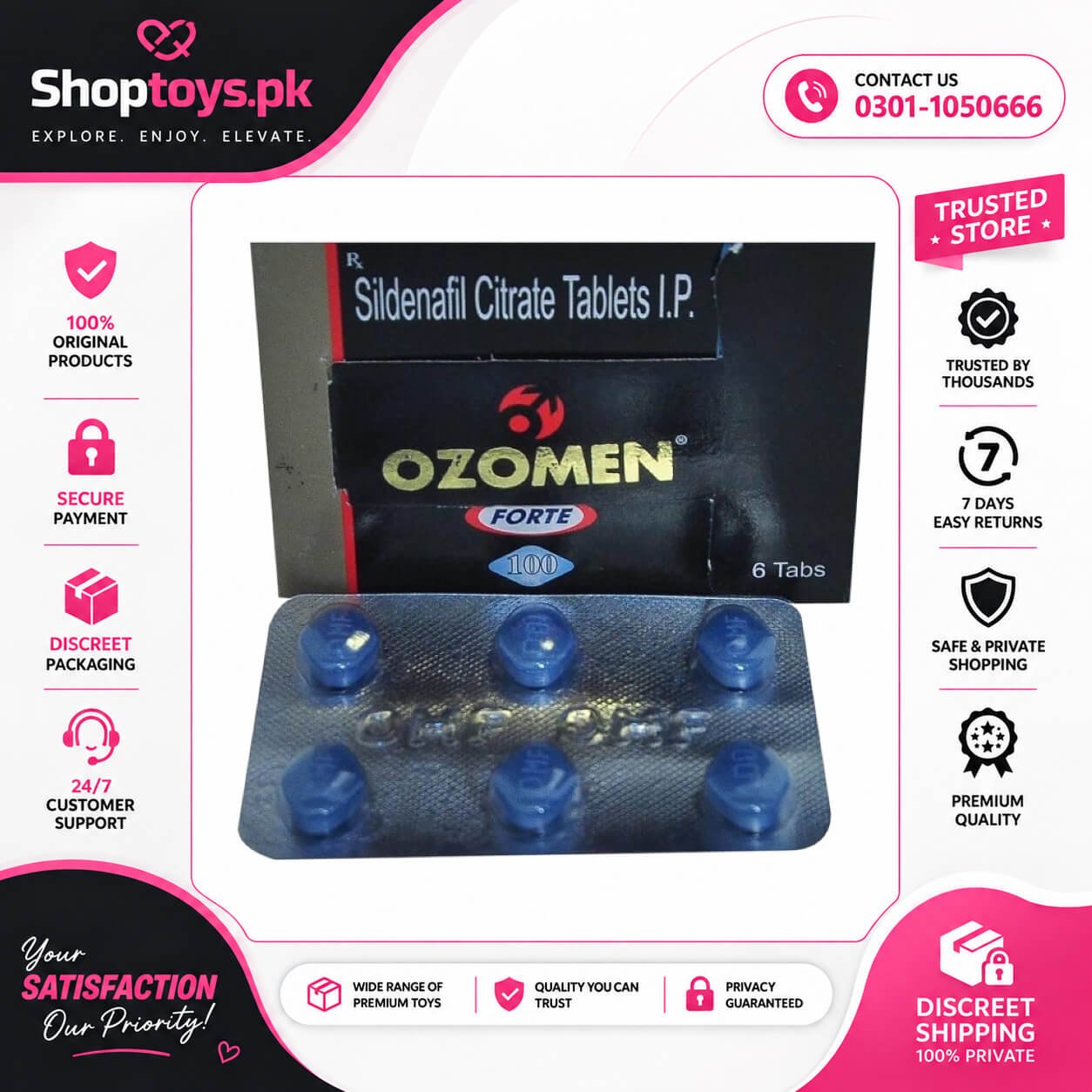 Ozomen Forte 100mg Tablet Price in Pakistan
