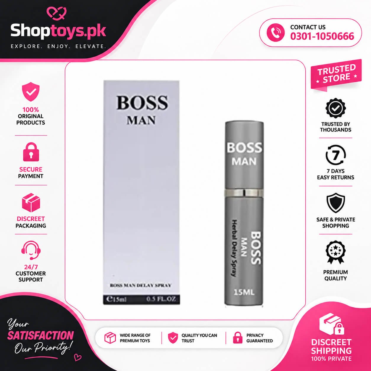 Boss Man Delay Spray Last Longer In Bed In Pakistan