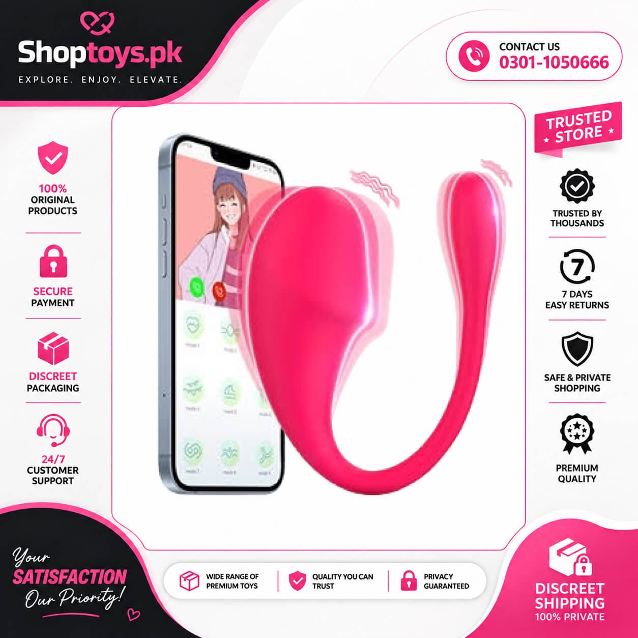 Mini APP Romote Control Vibrator Sex Toys for In Pakistan