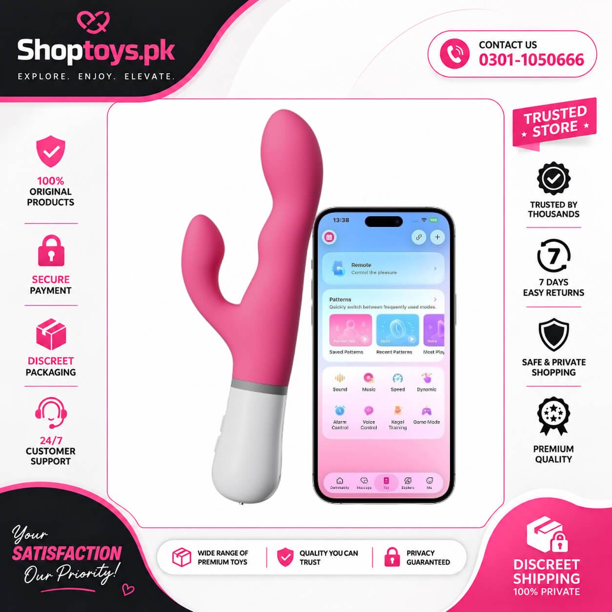 LOVENSE Nora Rabbit Vibrator with Remote In Pakistan