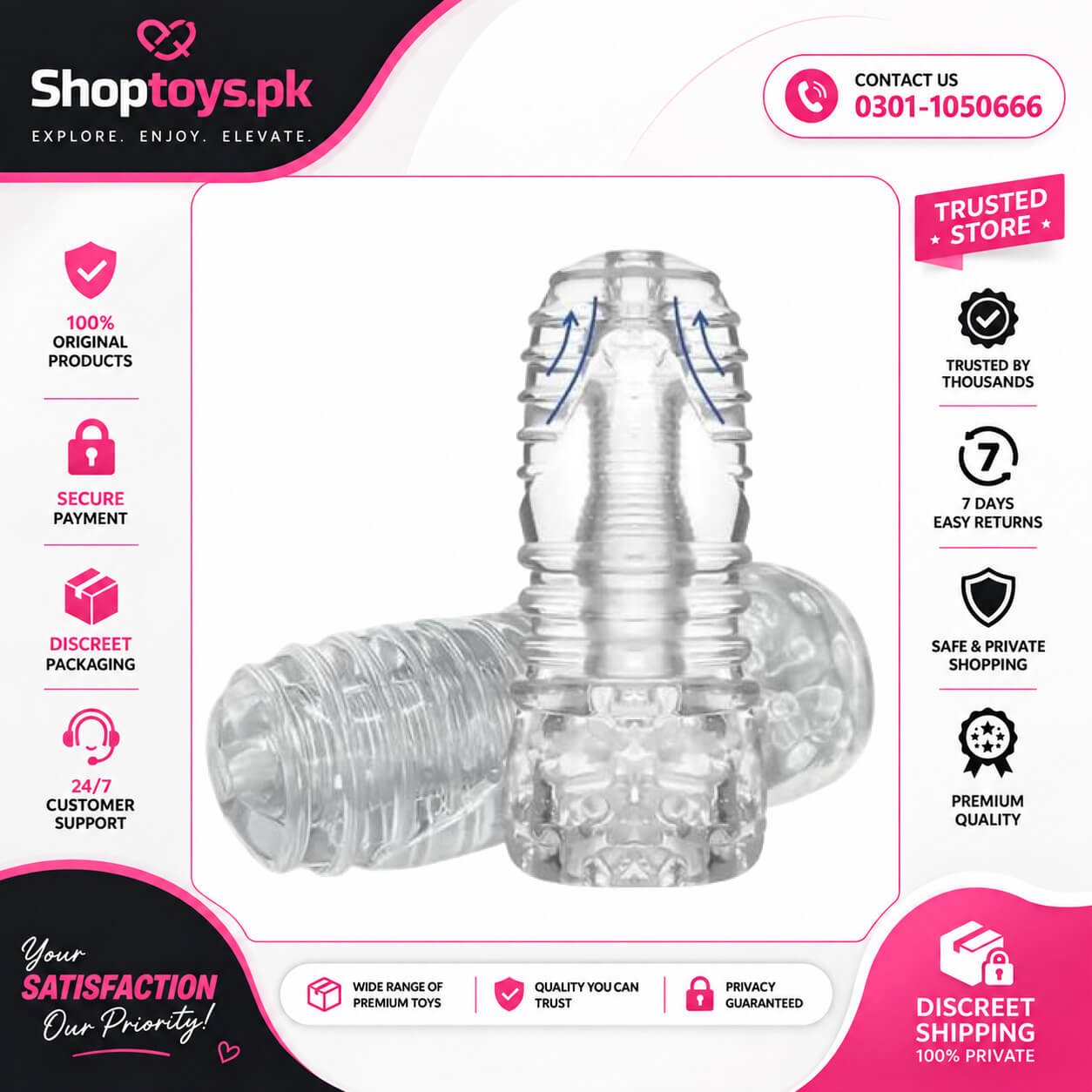 Male Stroker with 3D Texture,Manual Male In Pakistan