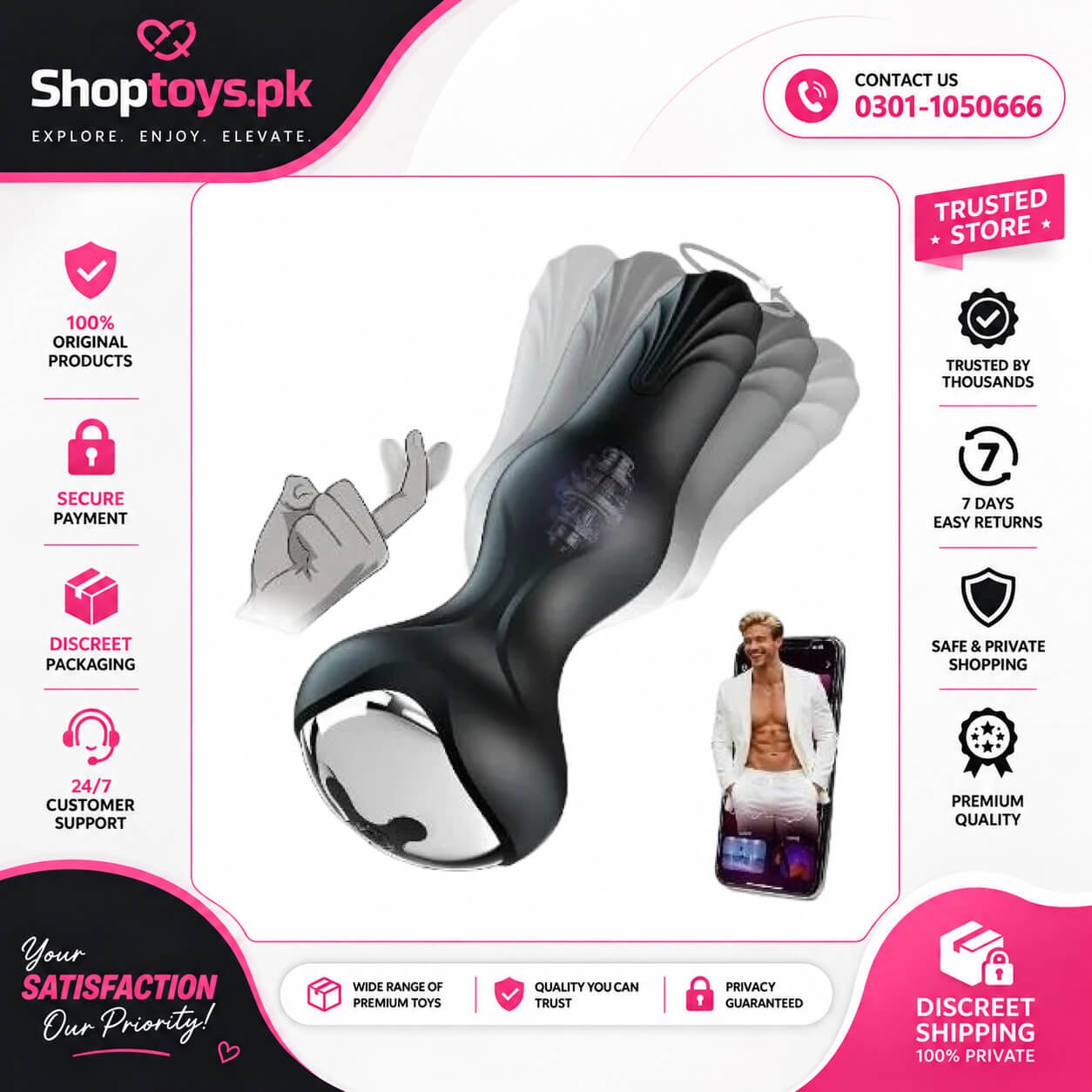 DORRTYOU Prostate Massager Anal Plug for Men In Pakistan
