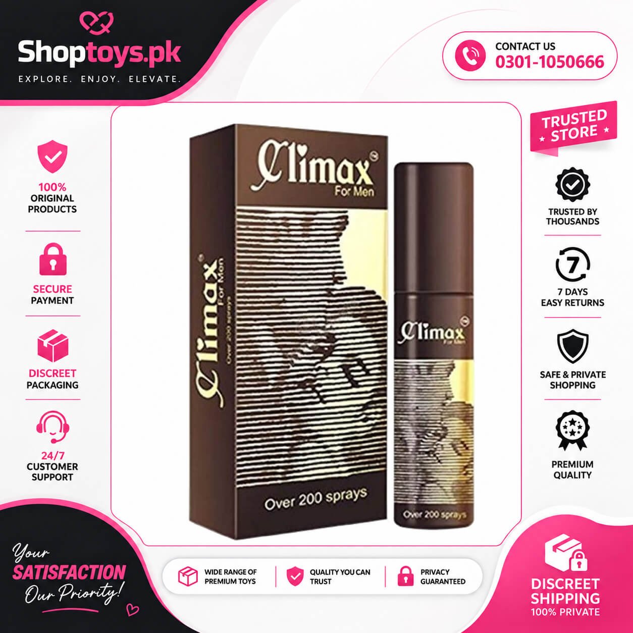 Climax Delay Spray Price in Pakistan