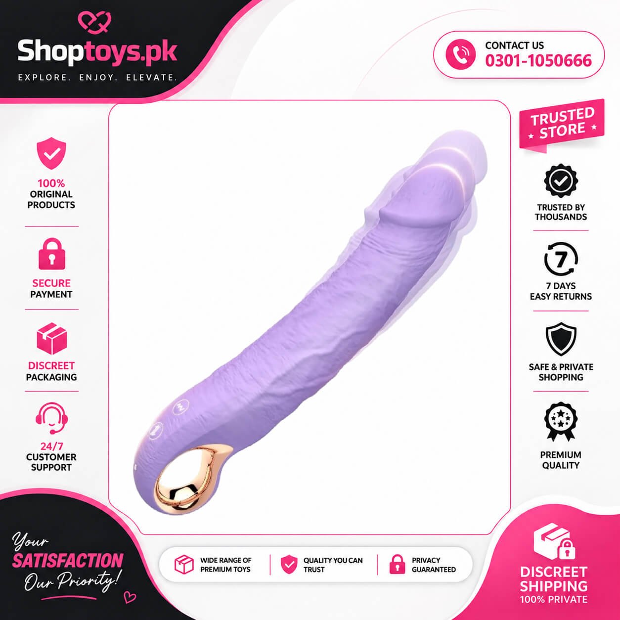 Vibrator Thrusting Dildo Sex Toys In Pakistan