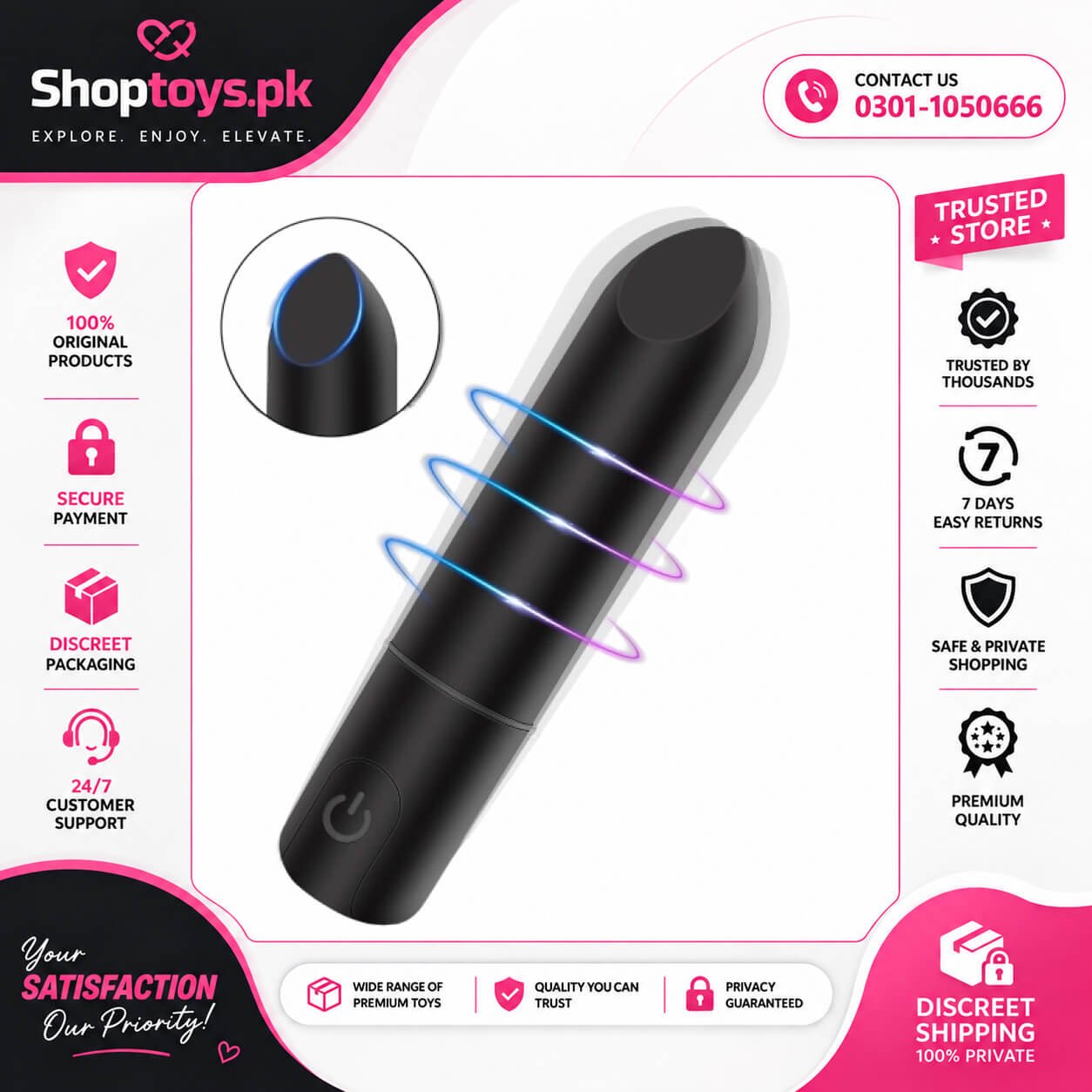 Bullet Vibrator with Angled Tip for Precision In Pakistan