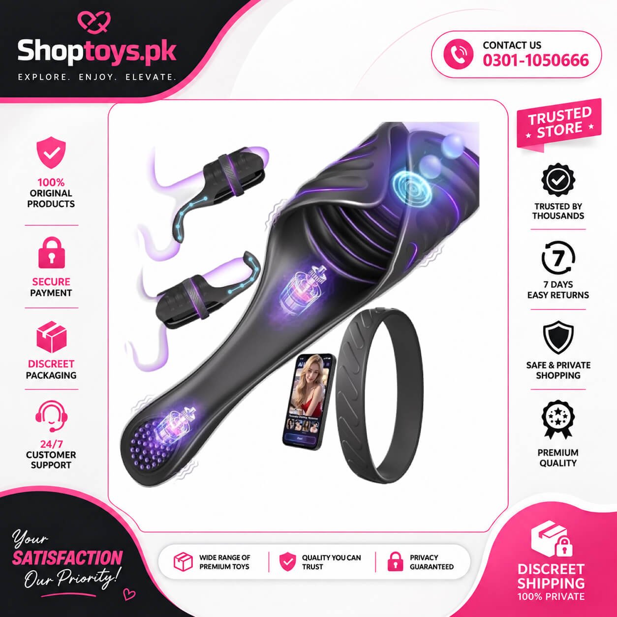 Tapping Vibrating Male Masturbator Hands In Pakistan