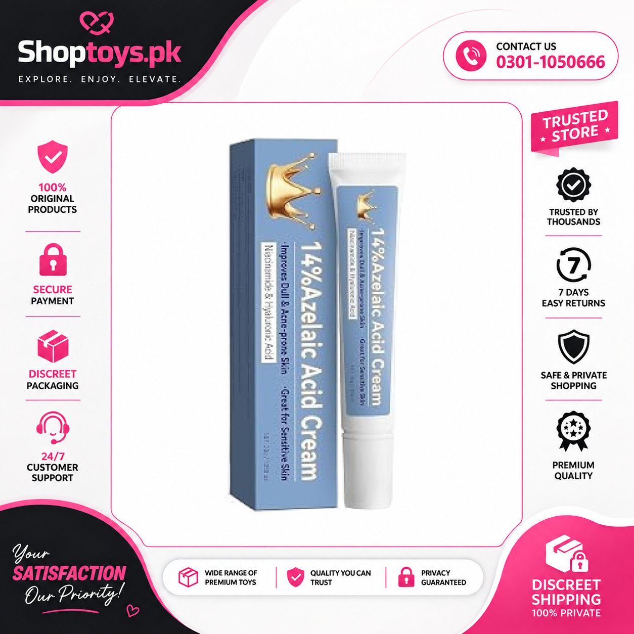 Almekaquz Azelaic Acid 14% Acne Cream In Pakistan