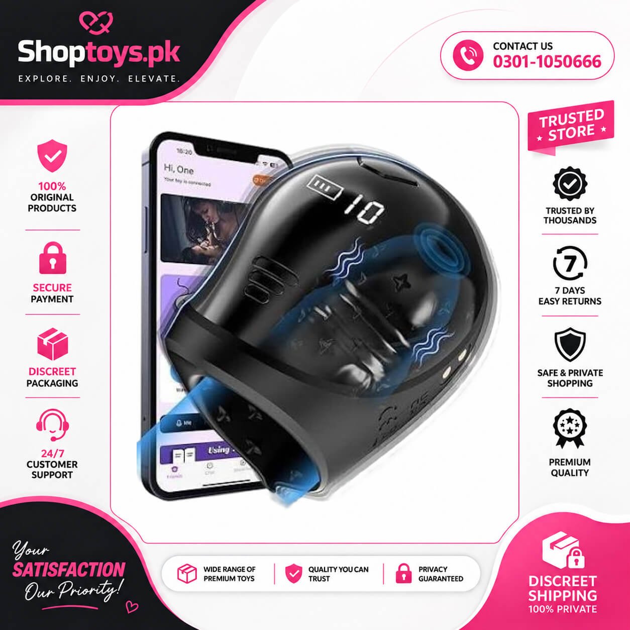 Male Sex Toys Penis Vibrator for Men In Pakistan