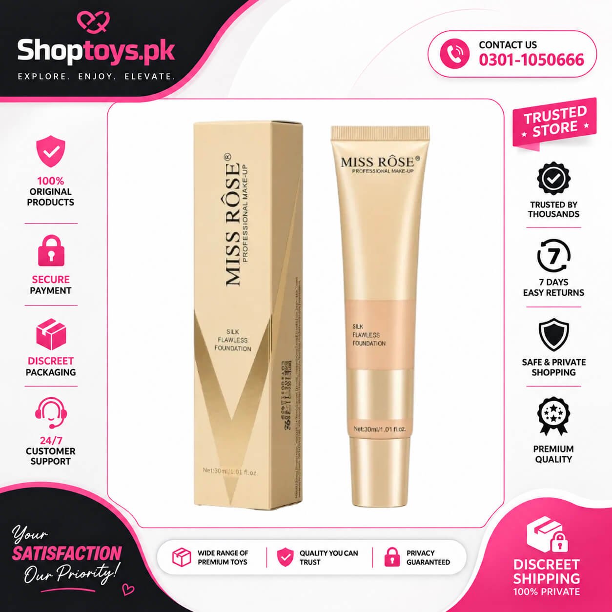 Miss Rose Silk Flawless Foundation In Pakistan