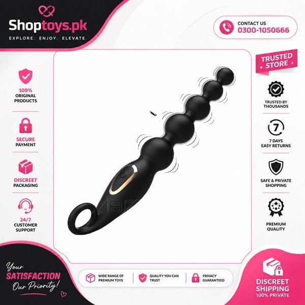 Multi Speed Vibrating Anal Beads Butt Plug Adult