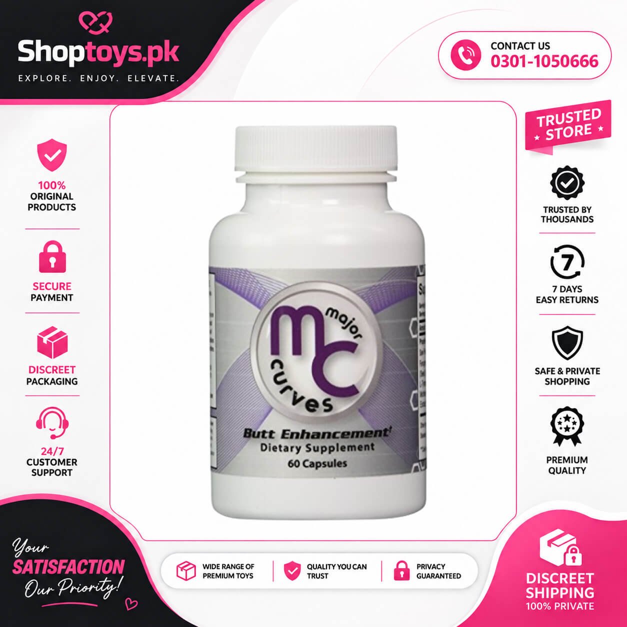 Major Curves Butt Enhancement Capsules Price In Pakistan