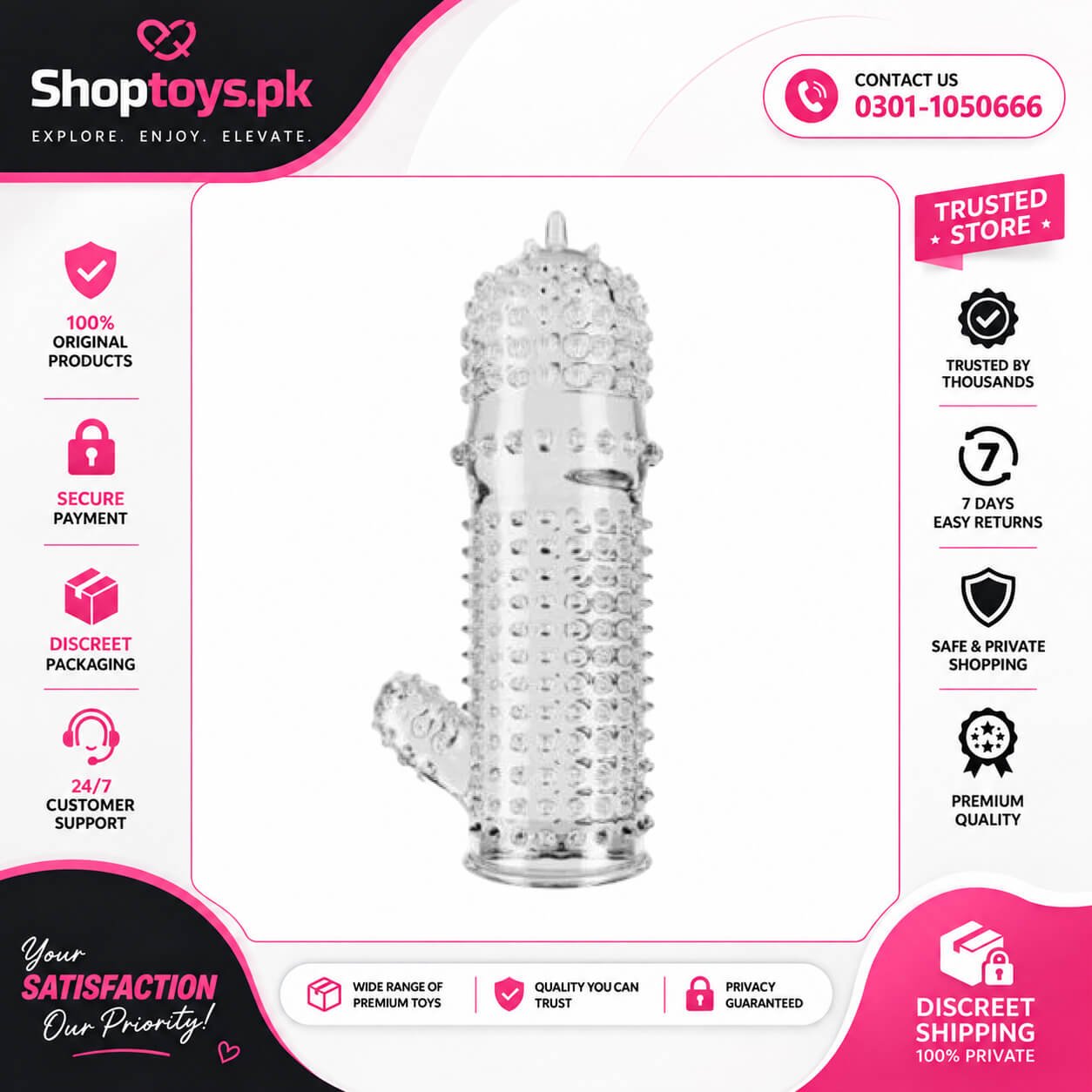 Crystal & Washable Dotted Condom In Pakistan