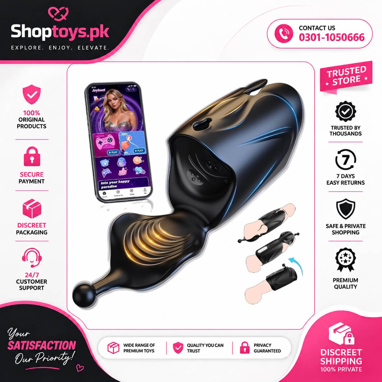 Male Masturbator Sex Toys for Men baiwatt In Pakistan