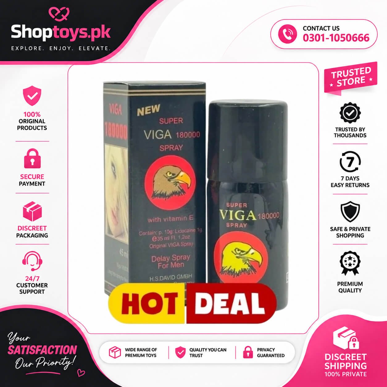 Viga 180000 Delay Spray for Men  Last Longer 45ML In Pakistan