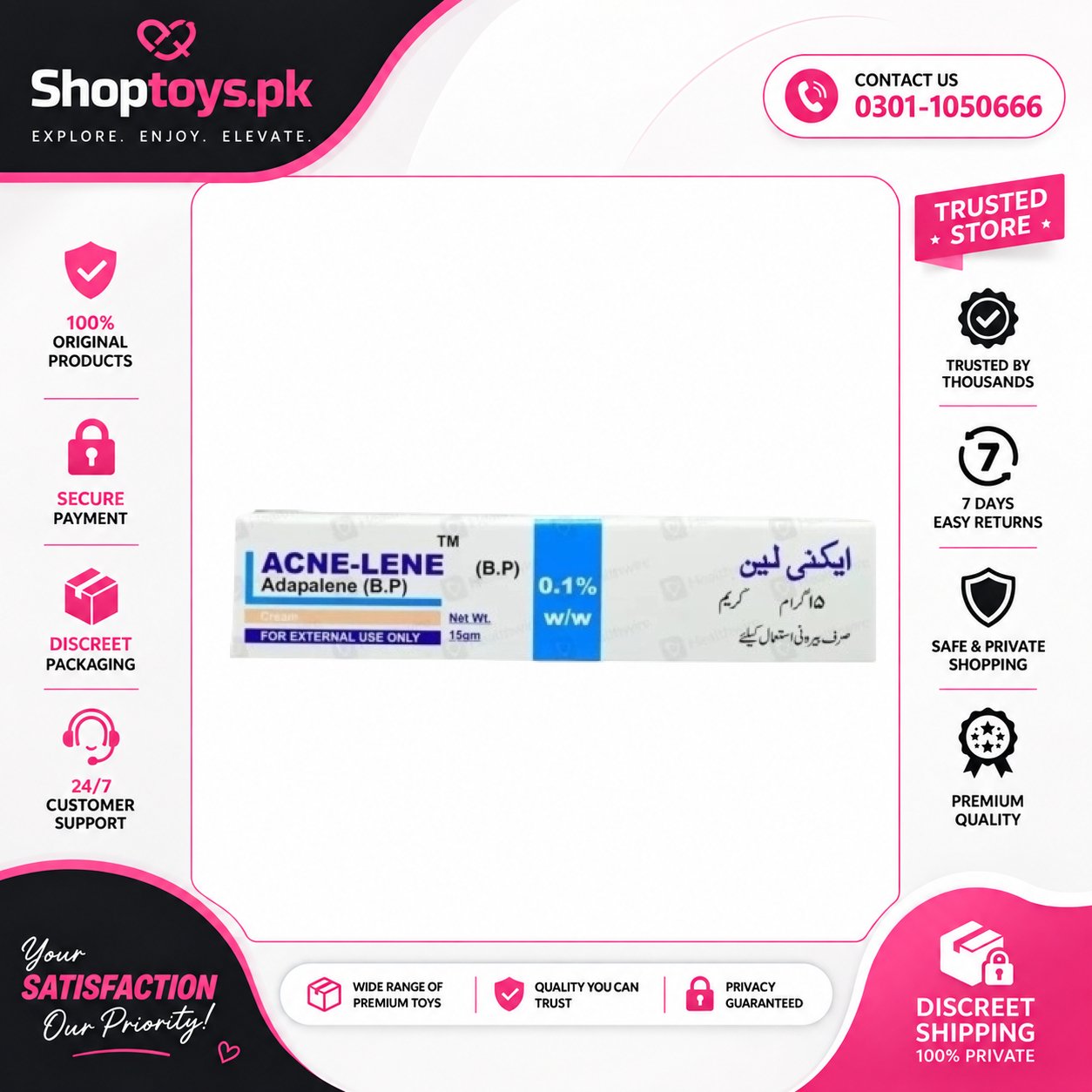 Acne-Lene Cream 0.1% 15g In Pakistan