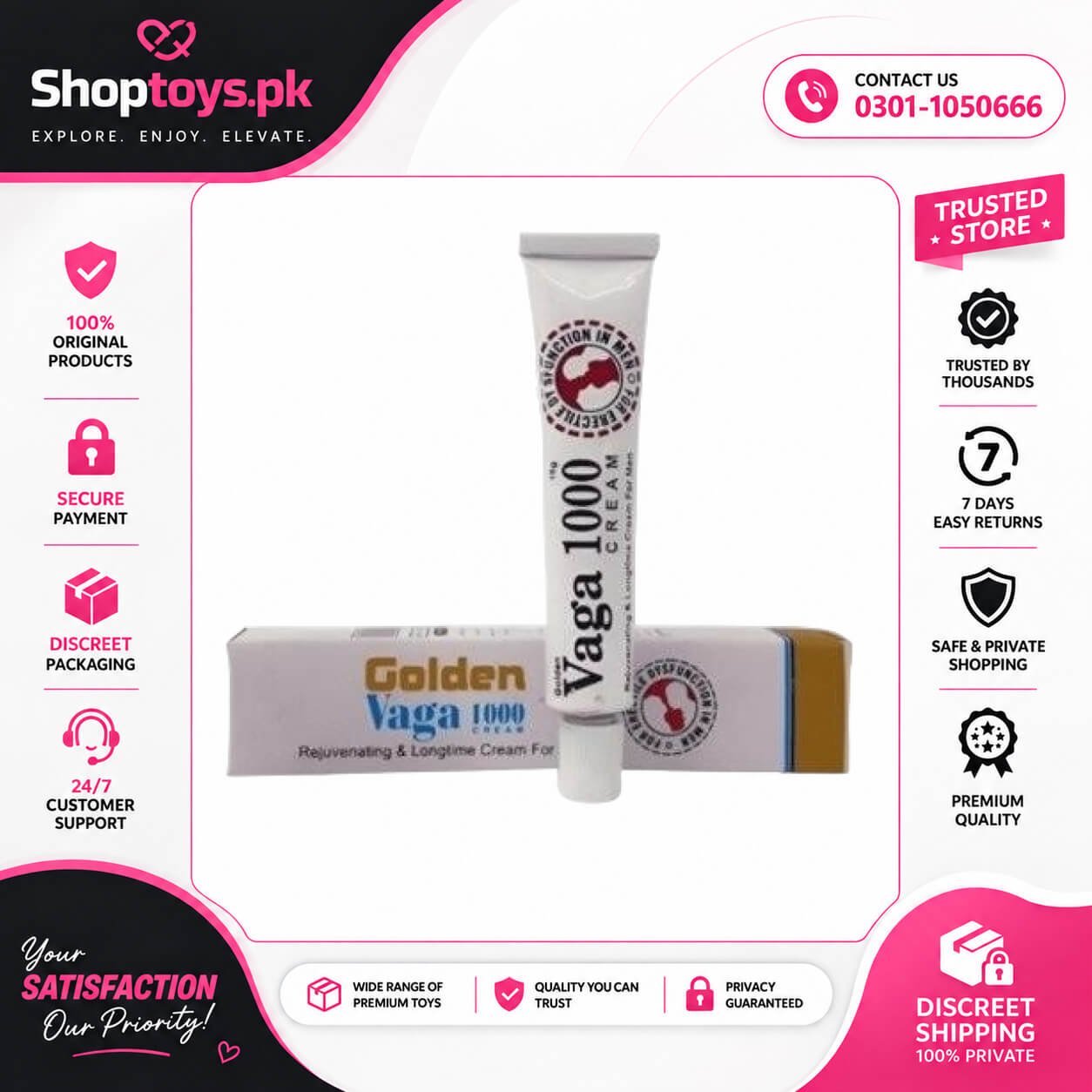 Golden Viga 1000 Delay Timing Cream Price in Pakistan
