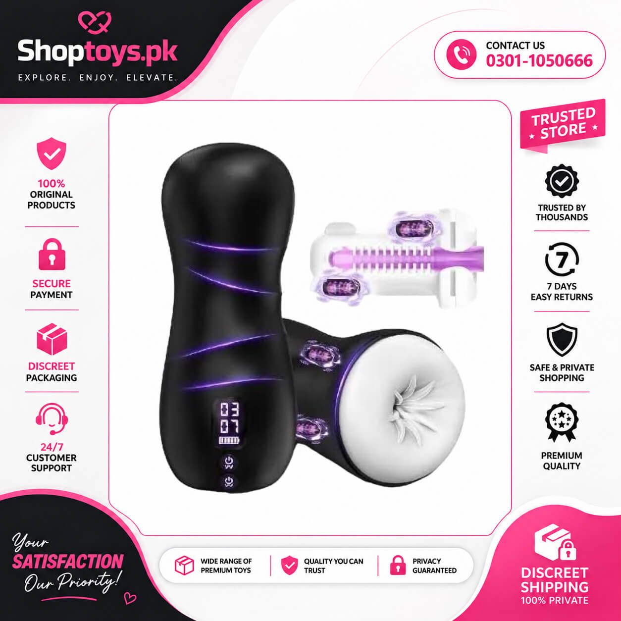 Male Masturbator Sex Toys for Men Stroker In Pakistan