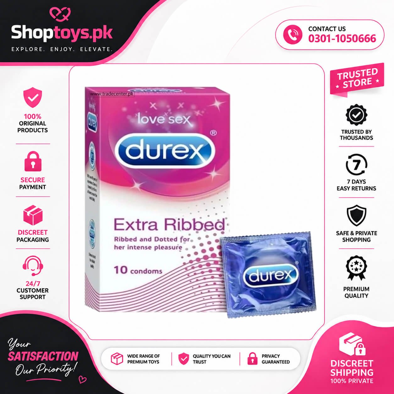 Durex Ribbed Condoms In Pakistan