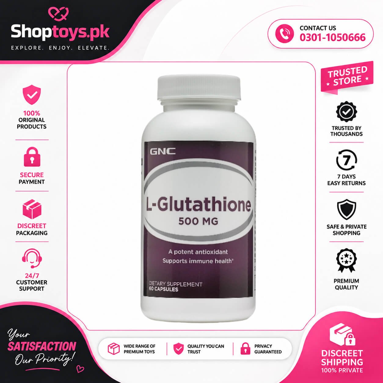 GNC L-Glutathione 500mg In Pakistan