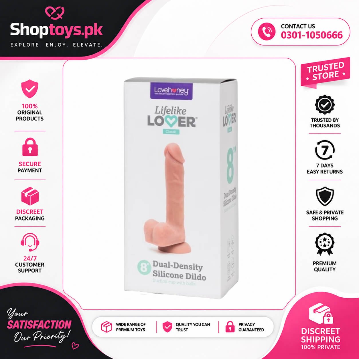 Lifelike Lover Classic Realistic Dildo 6 Inch In Pakistan