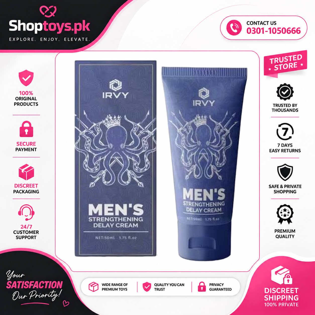 Men’s Strengthening Delay Cream Price in Pakistan