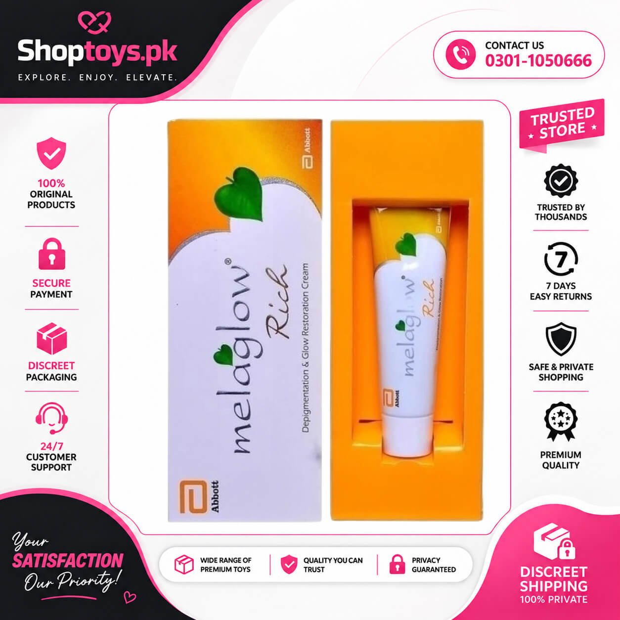Melaglow Rich Cream Price In Pakistan